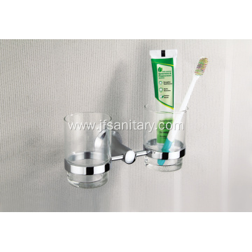 2 Toothbrush Double Tumbler Holder